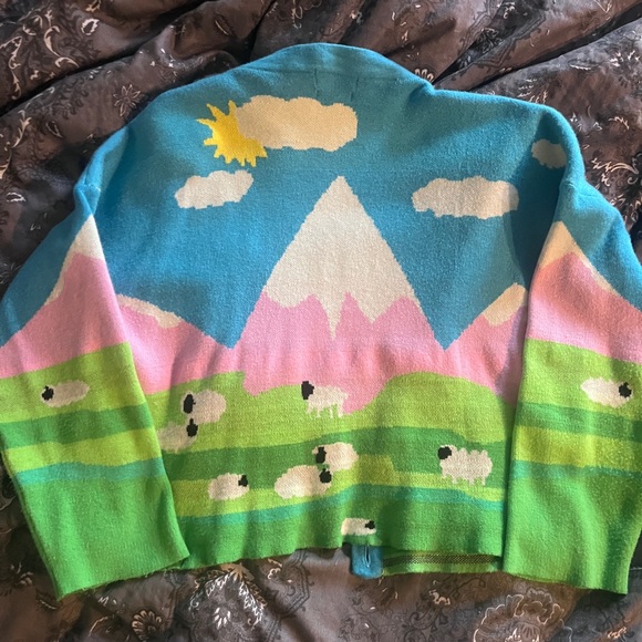 Native youth, oversized, landscape, cardigan, size small - Picture 2 of 5